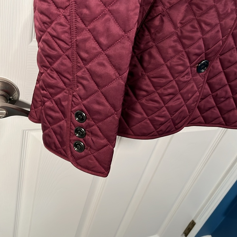 Burberry Brit Quilted Burgundy Jacket - Picture 2 of 6